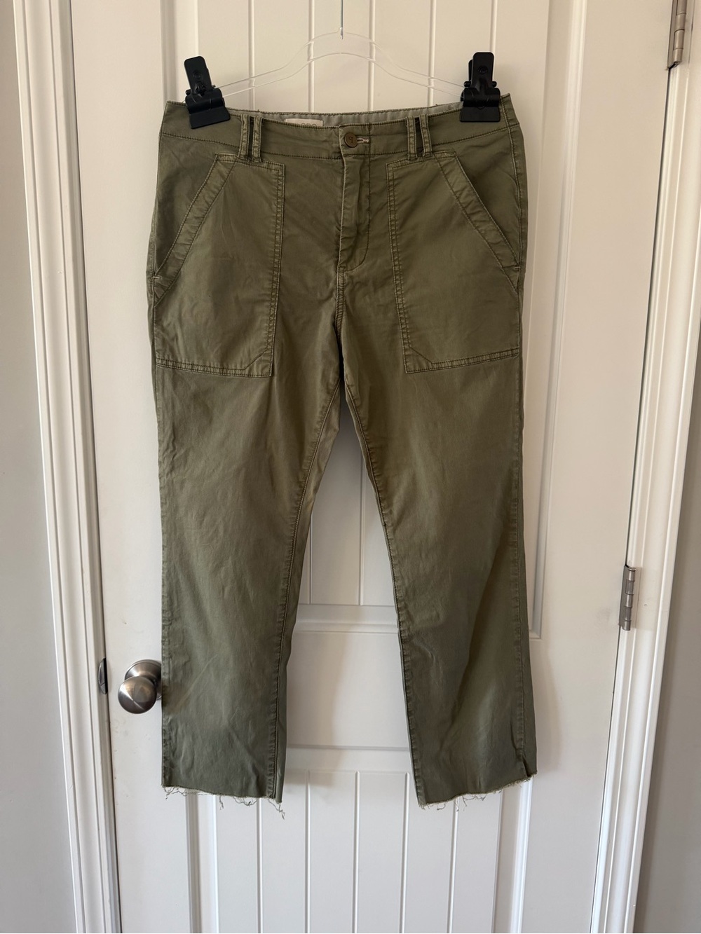Anthropologie Pilcro Green Cropped Utility Pants Women’s 30